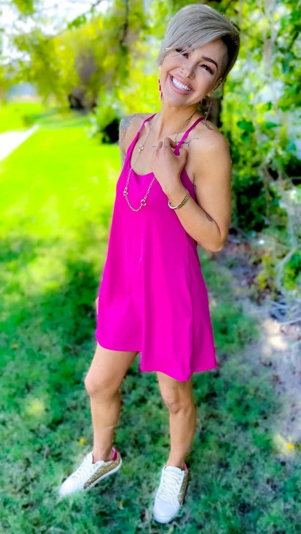 The ZigZag Stripe Pink Cycle Queen Dress