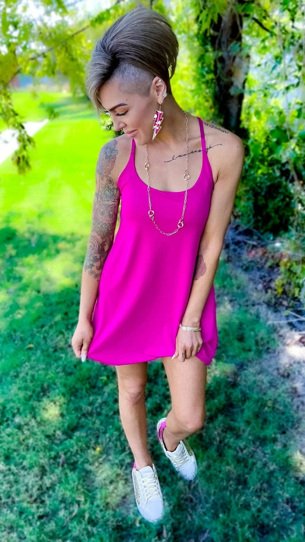 The ZigZag Stripe Pink Cycle Queen Dress