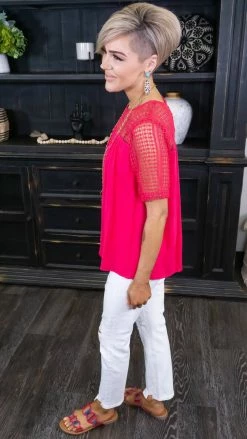 BiBi Pink Exchanging Stories Top TOPS & TUNICS