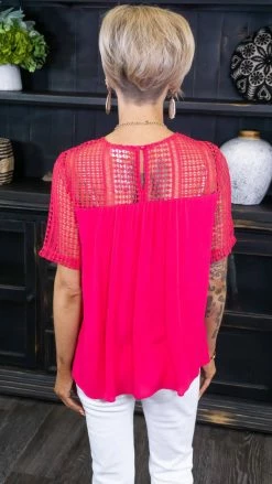 BiBi Pink Exchanging Stories Top TOPS & TUNICS