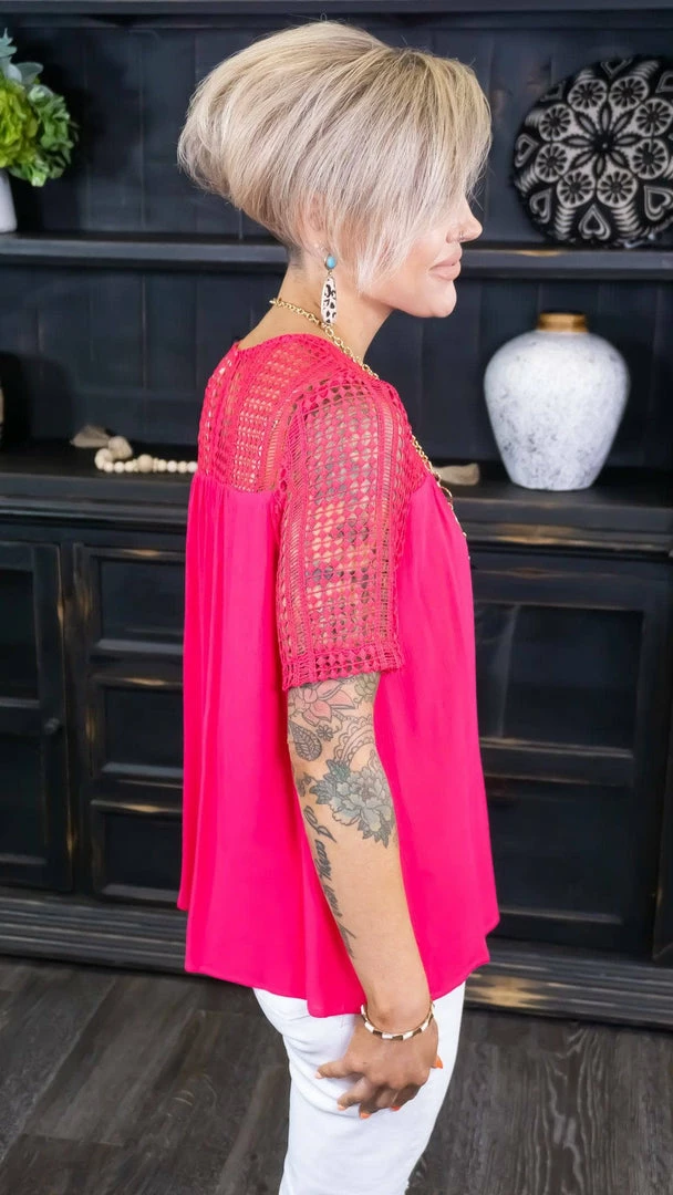 BiBi Pink Exchanging Stories Top TOPS & TUNICS