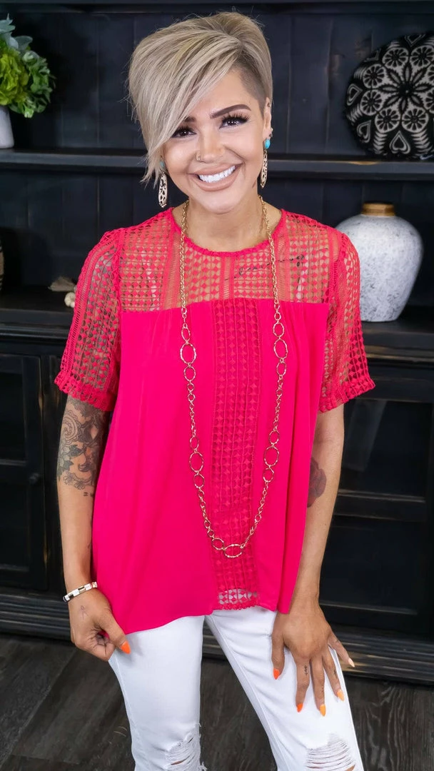 BiBi Pink Exchanging Stories Top TOPS & TUNICS