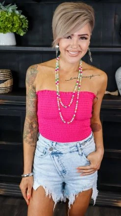 Zenana Pink Flirty Look Top [NO RETURNS]