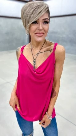 The ZigZag Stripe TOPS & TUNICS Pink Glam Gal Tank