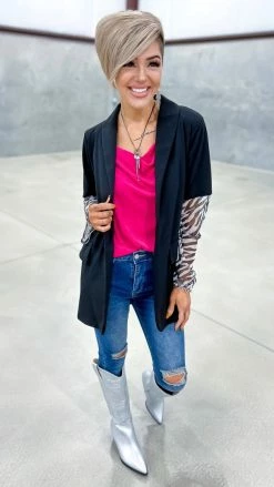 The ZigZag Stripe TOPS & TUNICS Pink Glam Gal Tank