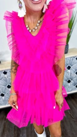 The ZigZag Stripe DRESSES Pink Glamour Hour Dress