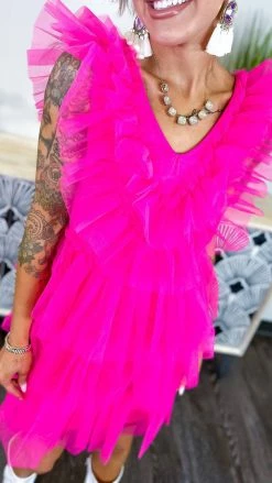 The ZigZag Stripe DRESSES Pink Glamour Hour Dress