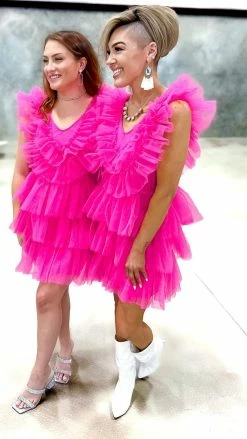 The ZigZag Stripe DRESSES Pink Glamour Hour Dress