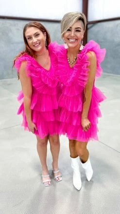 The ZigZag Stripe DRESSES Pink Glamour Hour Dress