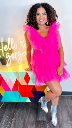 The ZigZag Stripe DRESSES Pink Glamour Hour Dress