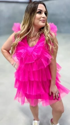 The ZigZag Stripe DRESSES Pink Glamour Hour Dress