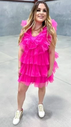 The ZigZag Stripe DRESSES Pink Glamour Hour Dress