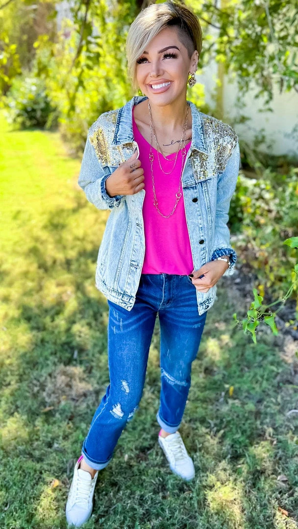 The ZigZag Stripe TOPS & TUNICS Pink Lace Lovin' Top