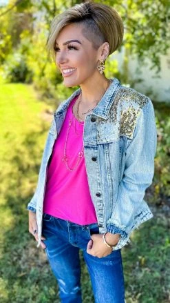 The ZigZag Stripe TOPS & TUNICS Pink Lace Lovin' Top