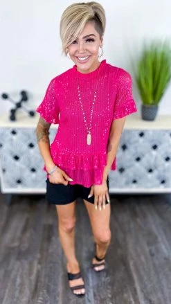 Andree TOPS & TUNICS Pink Make Them Jealous Top