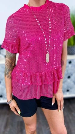 Andree TOPS & TUNICS Pink Make Them Jealous Top