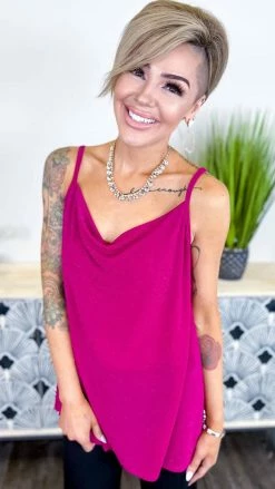 The ZigZag Stripe Pink Night Train Tank