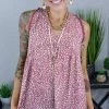 Umgee Pink Run Free Tank TOPS & TUNICS