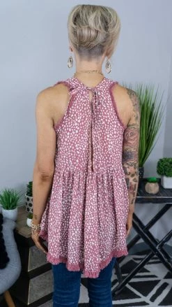 Umgee Pink Run Free Tank TOPS & TUNICS