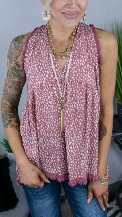 Umgee Pink Run Free Tank TOPS & TUNICS