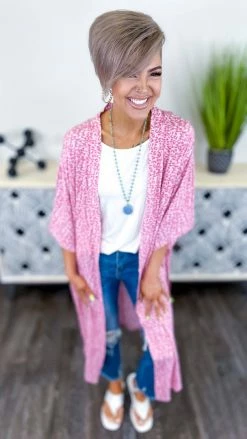 Your Fashion Wholesale Pink Subtle Style Cardigan