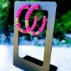 Southern Grace Pink Take Me To Bali Hoop Earrings ACCESSORIES
