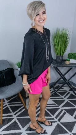 The ZigZag Stripe Pink Wow Factor Shorts [NO RETURNS]