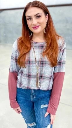 The ZigZag Stripe TOPS & TUNICS Plaid Business Top