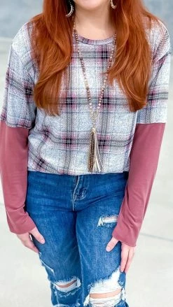 The ZigZag Stripe TOPS & TUNICS Plaid Business Top