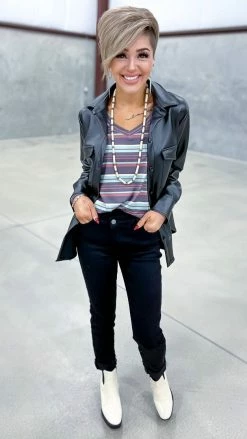 The ZigZag Stripe TOPS & TUNICS Pleasantly Surprised Top