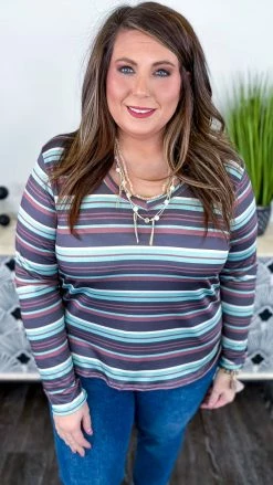 The ZigZag Stripe TOPS & TUNICS Pleasantly Surprised Top