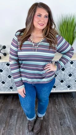 The ZigZag Stripe TOPS & TUNICS Pleasantly Surprised Top