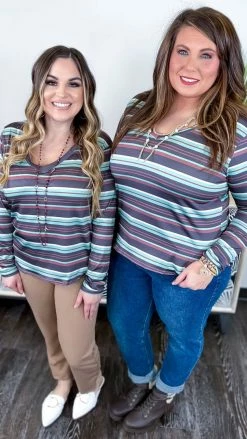 The ZigZag Stripe TOPS & TUNICS Pleasantly Surprised Top