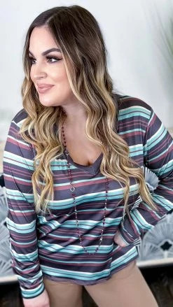 The ZigZag Stripe TOPS & TUNICS Pleasantly Surprised Top