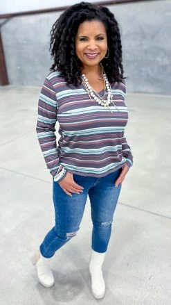 The ZigZag Stripe TOPS & TUNICS Pleasantly Surprised Top