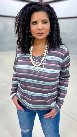 The ZigZag Stripe TOPS & TUNICS Pleasantly Surprised Top