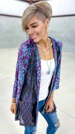 Origami Purple Club Members Only Cardigan