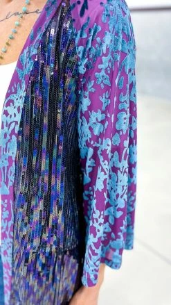 Origami Purple Club Members Only Cardigan