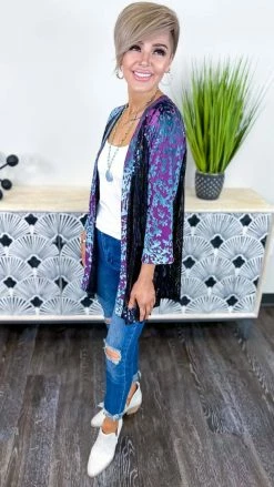 Origami Purple Club Members Only Cardigan