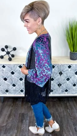 Origami Purple Club Members Only Cardigan