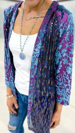 Origami Purple Club Members Only Cardigan