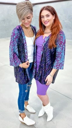 Origami Purple Club Members Only Cardigan