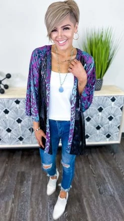 Origami Purple Club Members Only Cardigan