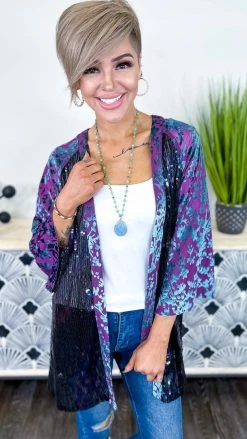 Origami Purple Club Members Only Cardigan