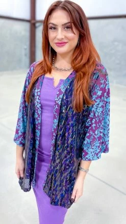 Origami Purple Club Members Only Cardigan