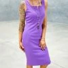 The ZigZag Stripe DRESSES Purple Consider It Style Dress