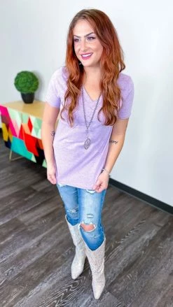 The ZigZag Stripe Purple Daily Visit Top [NO RETURNS] TOPS & TUNICS