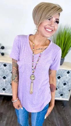 The ZigZag Stripe Purple Daily Visit Top [NO RETURNS] TOPS & TUNICS