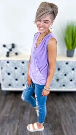 The ZigZag Stripe Purple Desirable Love Top [NO RETURNS] TOPS & TUNICS