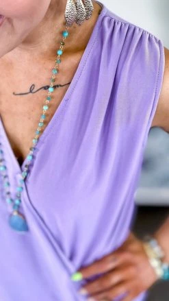 The ZigZag Stripe Purple Desirable Love Top [NO RETURNS] TOPS & TUNICS